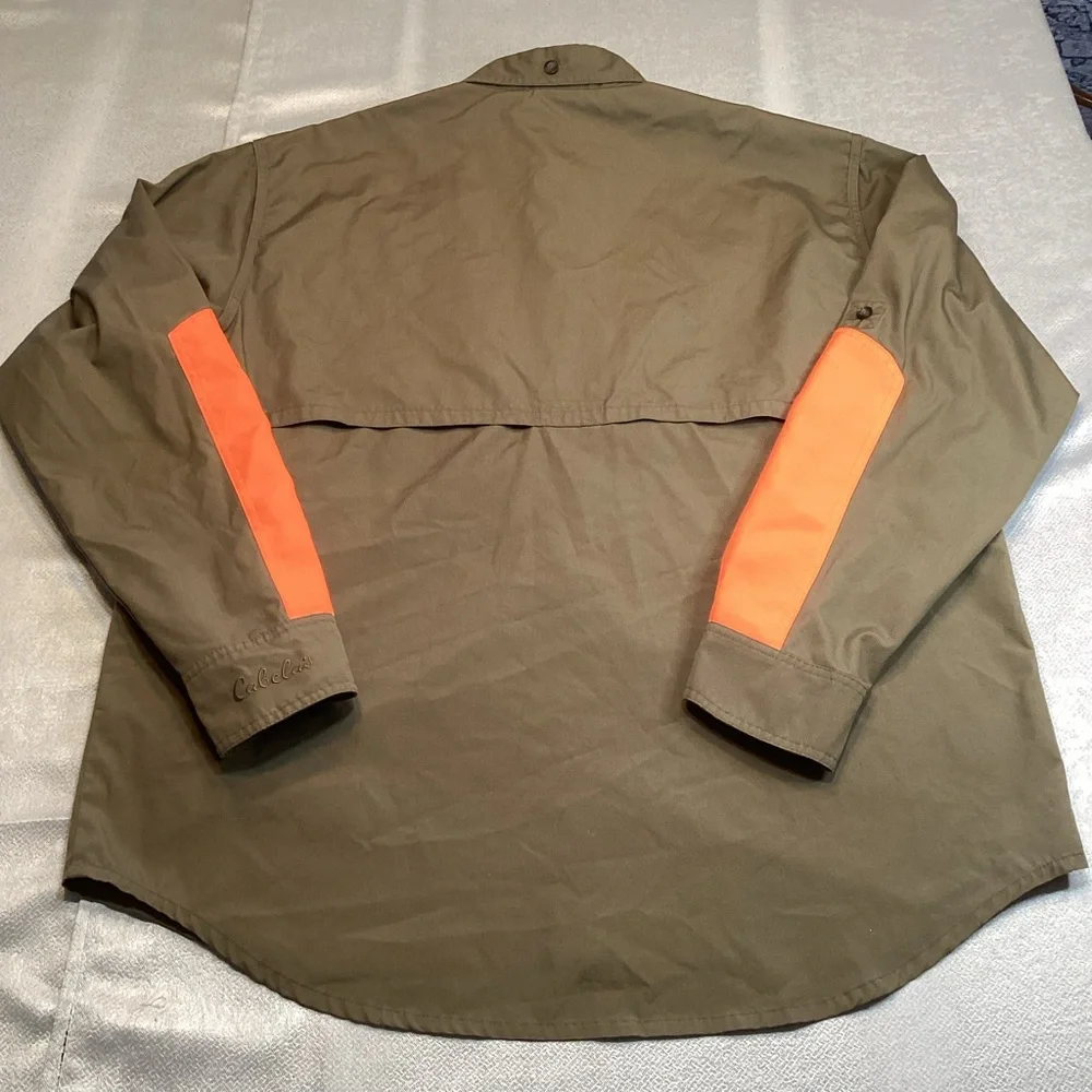 Cabela's Men's Olive and Orange Shirt Jacket - Picture 10 of 12
